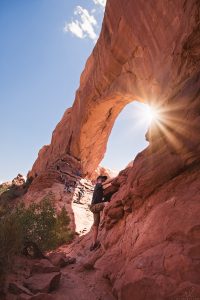 boy at Arches National Park vacation