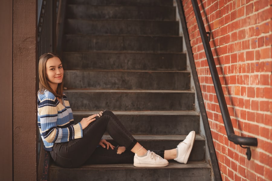 girl in Norman alley 